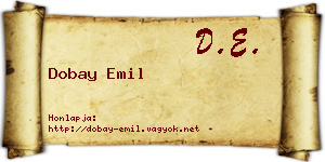 Dobay Emil névjegykártya